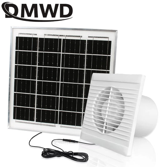 Solar 12V Exhaust Fan Air Blower High Speed Ventilator Energy-saving Anti-Mosquito Design Kitchen Bathroom Chicken/Duck Coop