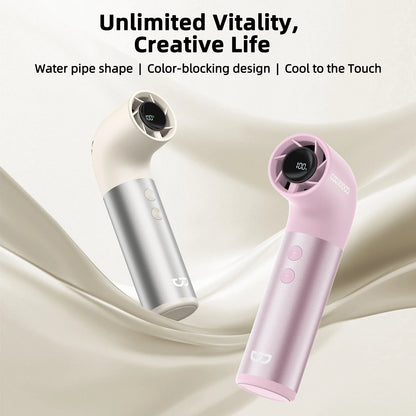 GOOJODOQ Mini 150G Ultra-light Water Pipe High-speed Fan 12M/s Uniquely stylish turbo fan Aluminum alloy handle