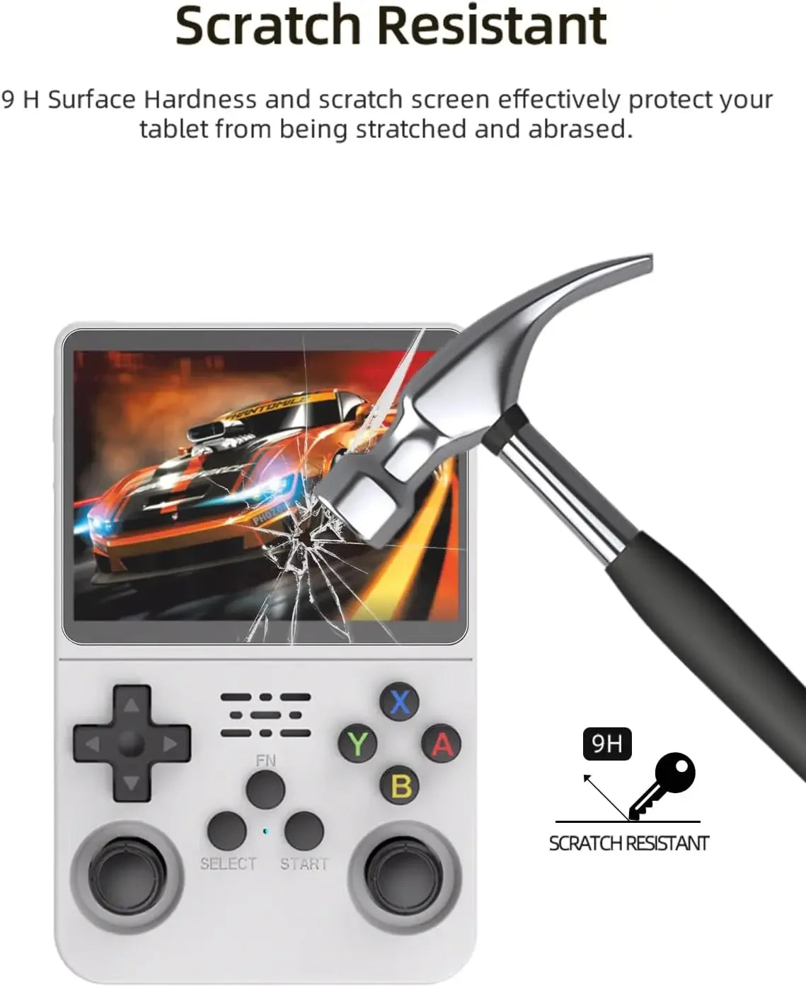 4 IN 1 Case+Glass for R36S Game Console Travel Carrying Storage Bag & Screen Protectors Tempered Glass Film for R36S Accessories