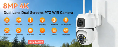 2.4G 8MP Cameras Wifi Video Surveillance IP Indoor Security Protection Monitor 5.0X Zoom Home Wireless Track Alarm O-Kam pro