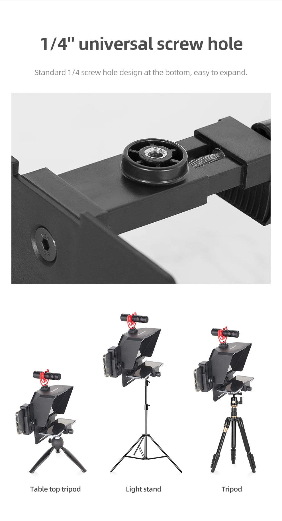 Ambitful Phone and DSLR Recording Mini Teleprompter Portable Inscriber Mobile Teleprompter Artifact Video With Remote Control