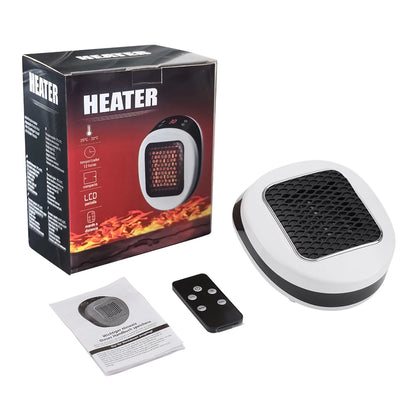 800W Electric Portable Wall Mounted Heater for Small Bathroom PTC Ceramic Heating Fan with Remote Control