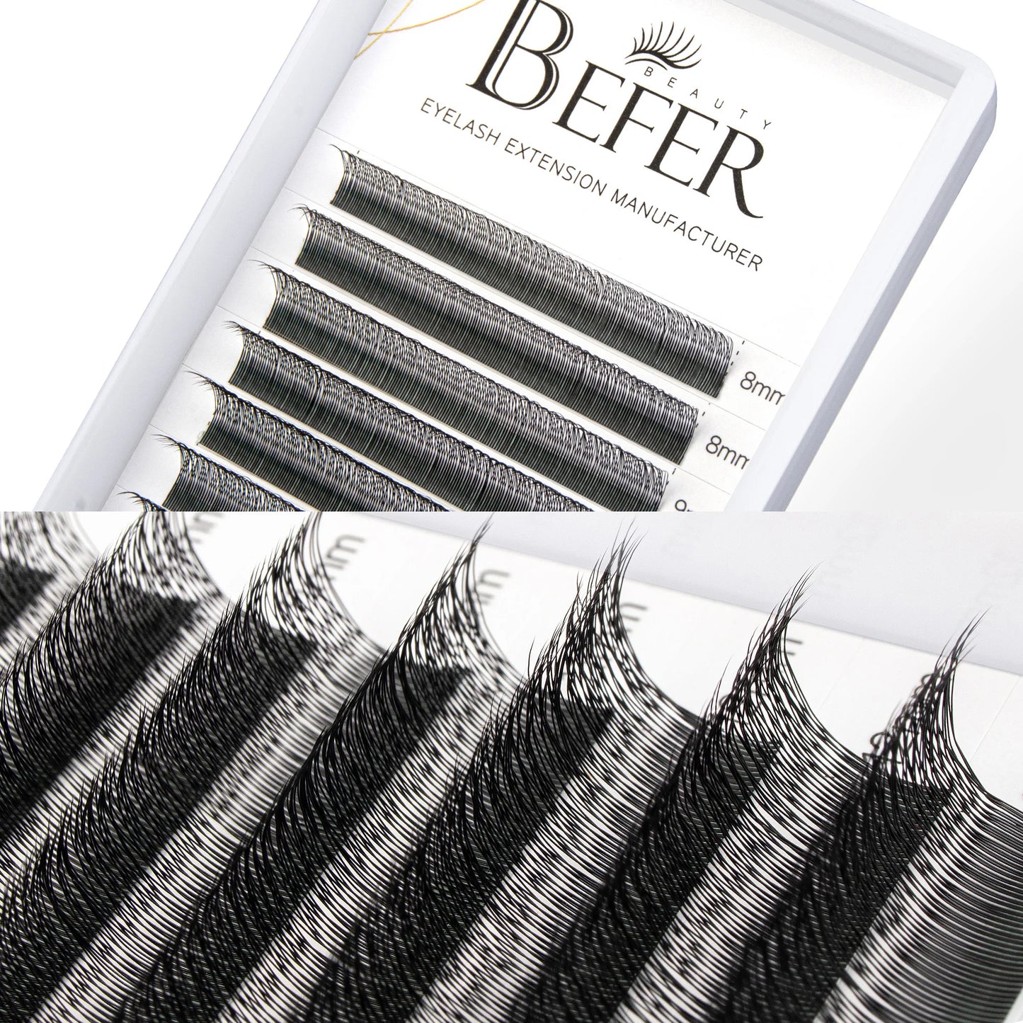 Befer Natural False Eyelashes 0.07/0.10 Thickness Super Soft Eyelash 8-15mm Lashes Extension Supplier High Quality Wholesale