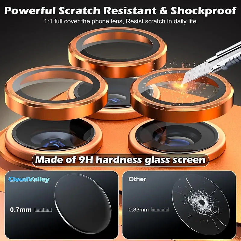 Aluminum Alloy Metal Camera Protector Ring Film For IPhone 17 Air 17 Pro Max 17 Plus Rear Camera Lens Protect Cover Case