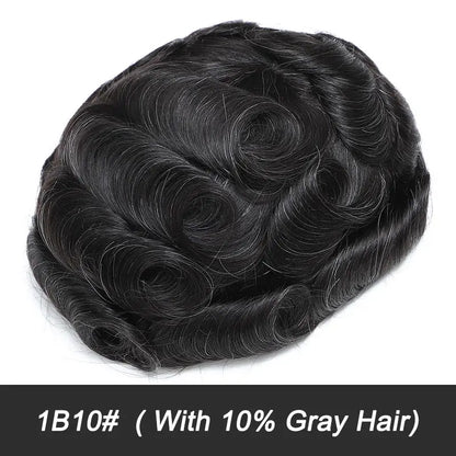 Australia Toupee Men Lace and PU Base Breathable Men's Wig For Men Capillary Prosthesis Replacement Natural Hairline System
