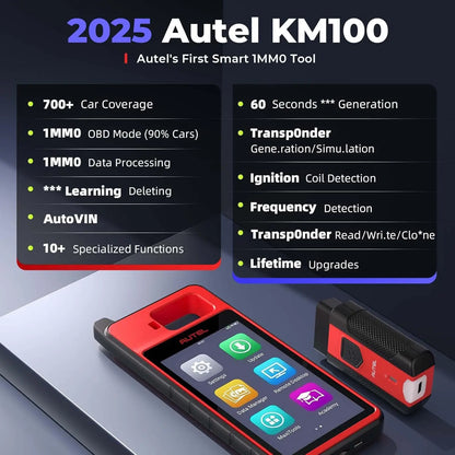 Autel KM100 KM100X KM100E Universal Smart Fob Programmer Key Programmer V200 Universal Key Generator Free Update Lifetime
