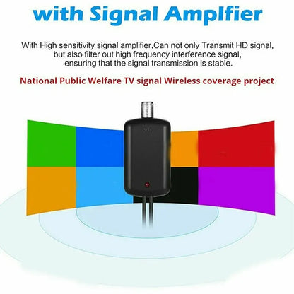 2025 New 4K Indoor Digital TV Antenna 4k HD HDTV Antena DVB-T/T2 DVBT2 Cable TV Antena 500Miles UHF VHF DTV Antennas Tv Aerial