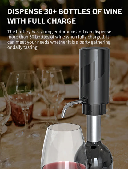 Rechargeable Electric Wine Aerator Dispenser One-touch Automatic Wine Decanter Intelligent Electric Wine Pourer