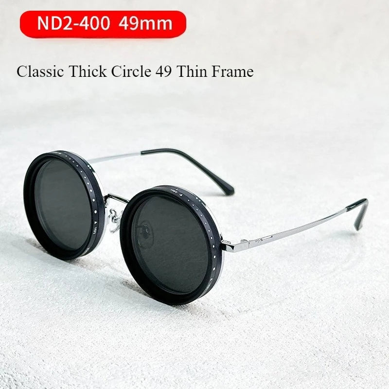 ND9 adjustable dimming sunglasses men women handmade innovative outdoor fishing UV400 polarized sun glasses support myopia lens