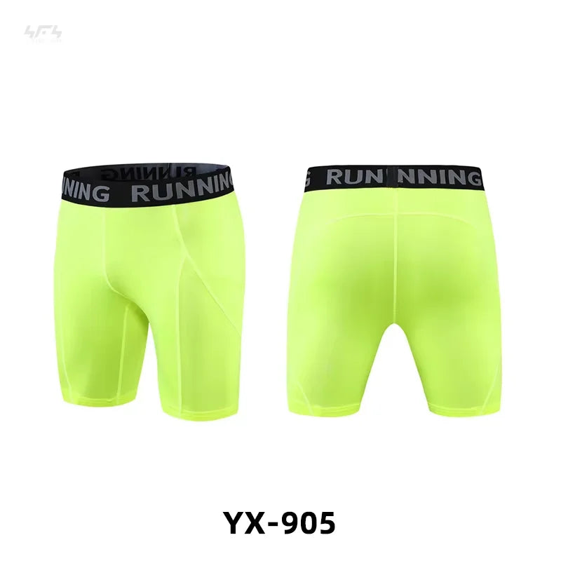 Sports Fitness Pants Men Gym Shorts Workout Tights Running Training Bottoming Shorts Compression Leggings Basketball Sportswear