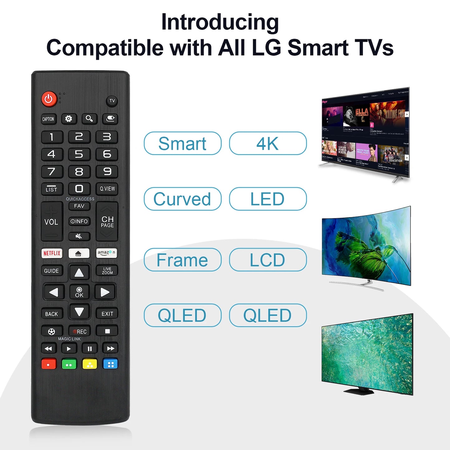 Universal 替换 Remote Control for All L-G Oled 3D Thinq Lcd, Led, Oled Smart Tvs for Akb 75095307   Akb 75375604   Akb 74915313
