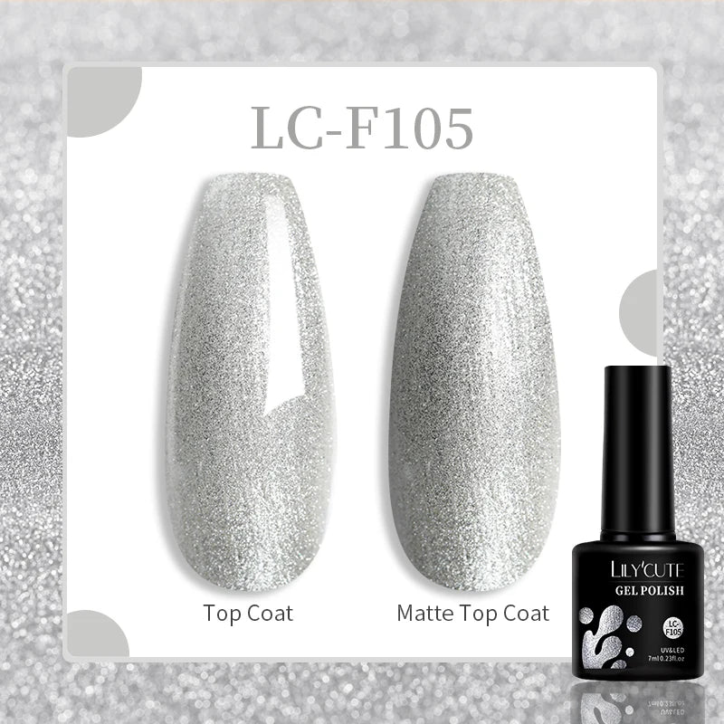 LILYCUTE 7ml White Color Gel Nail Polish Semi Permanent UV Gel Polish Gorgeous Full Coverage Soak Off UV LED Nail Gel Varnishes