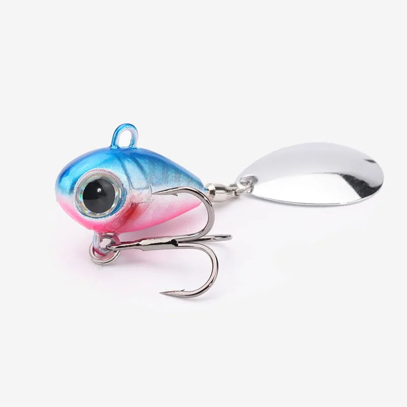 Wobble Rotating Metal VIB Vibration Bait Spinner Spoon Jig Fishing Lures 15g 20g Artificial Hard Baits Sequins Pesca Lure