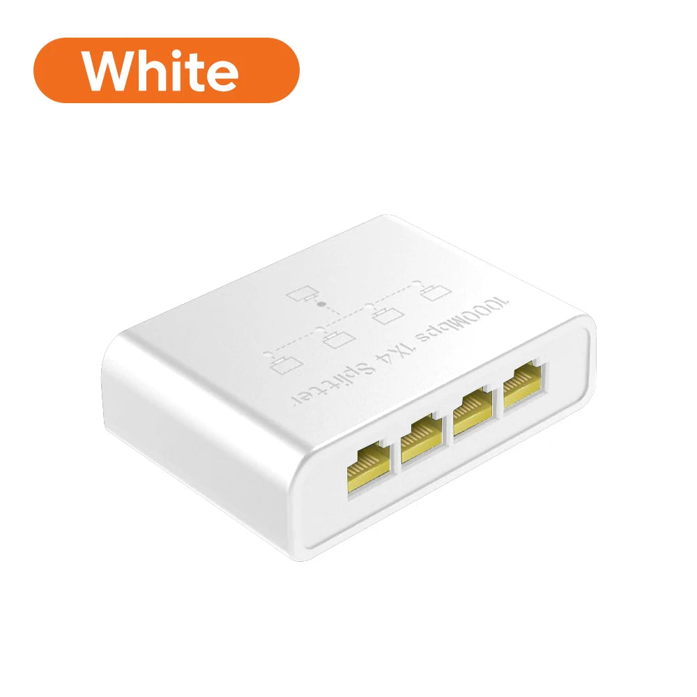 100/1000Mbps Gigabit Ethernet High Performance Smart Switch 5 Ports Network Connector For USB Cable RJ45 Splitter Adapter Office