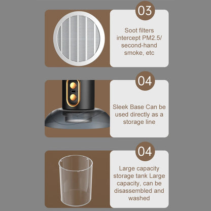 Portable Desktop Range Hood Cleaner Air Adjustable Ventilator Big Suction For Smoking Home Kitchen BBQ hot pot Smoking Machine