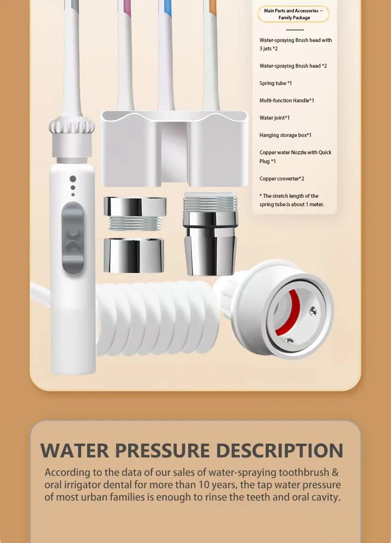 Faucet Dental Scaler Home Portable Dental Scaler No Power Supply For Tartar Removal Oral Cleaning Water Dental Floss