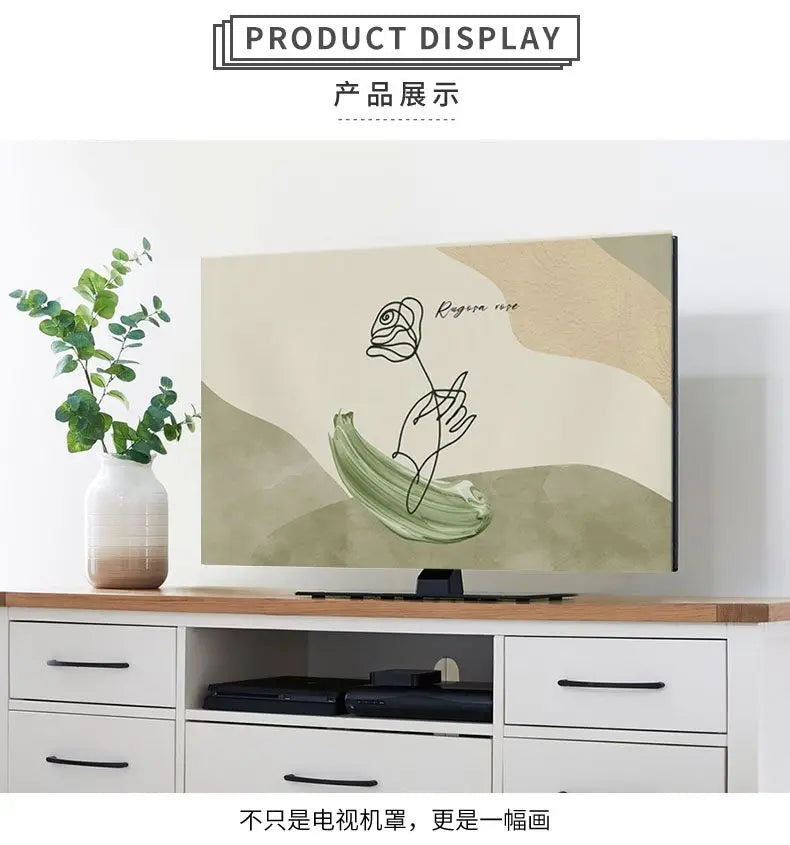 TV Cover Aesthetic three-dimensional sense Household Hanging LCD TV Dust 24-75 Inch Living Room Decoration for Televisions