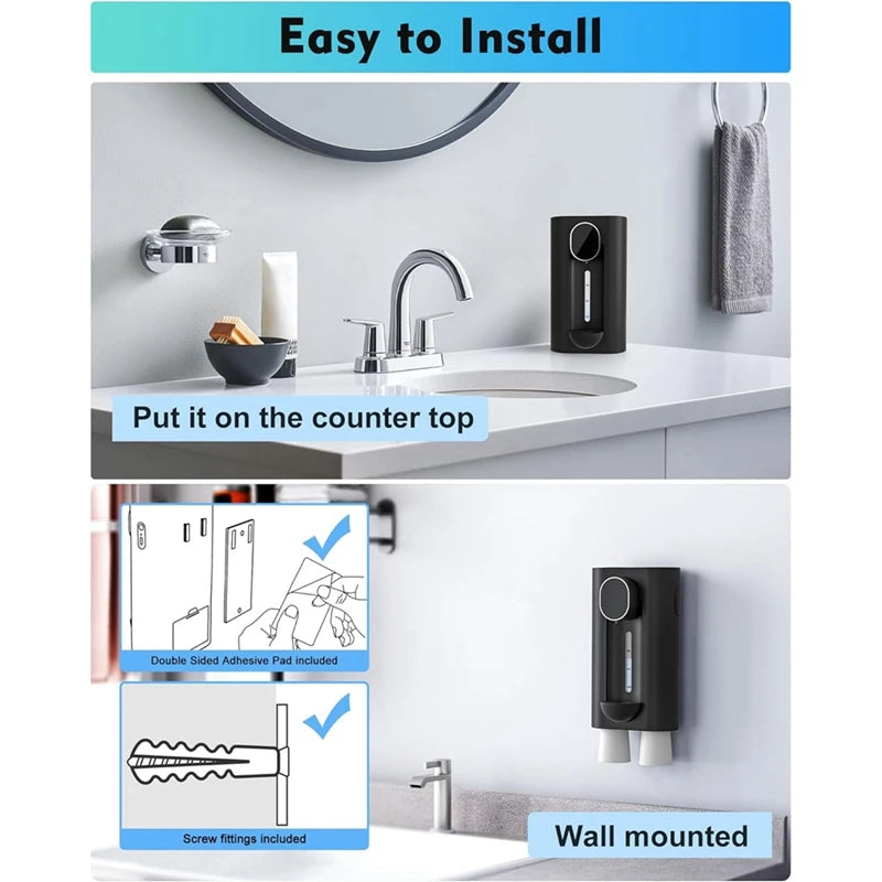 New Mouthwash Dispenser Fast Induction Mouth Rinser with Magnetic Cups Care Liquid Container Mouthwash Machine