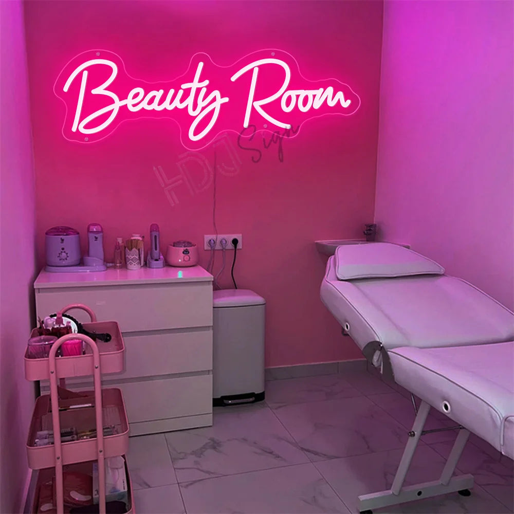 Nails Room Neon Lights Sign Beauty Room Decoration Makeup Neon Led Sign Lashes Room Hair Brows Tattoo Open Outdoor Neon Lamp