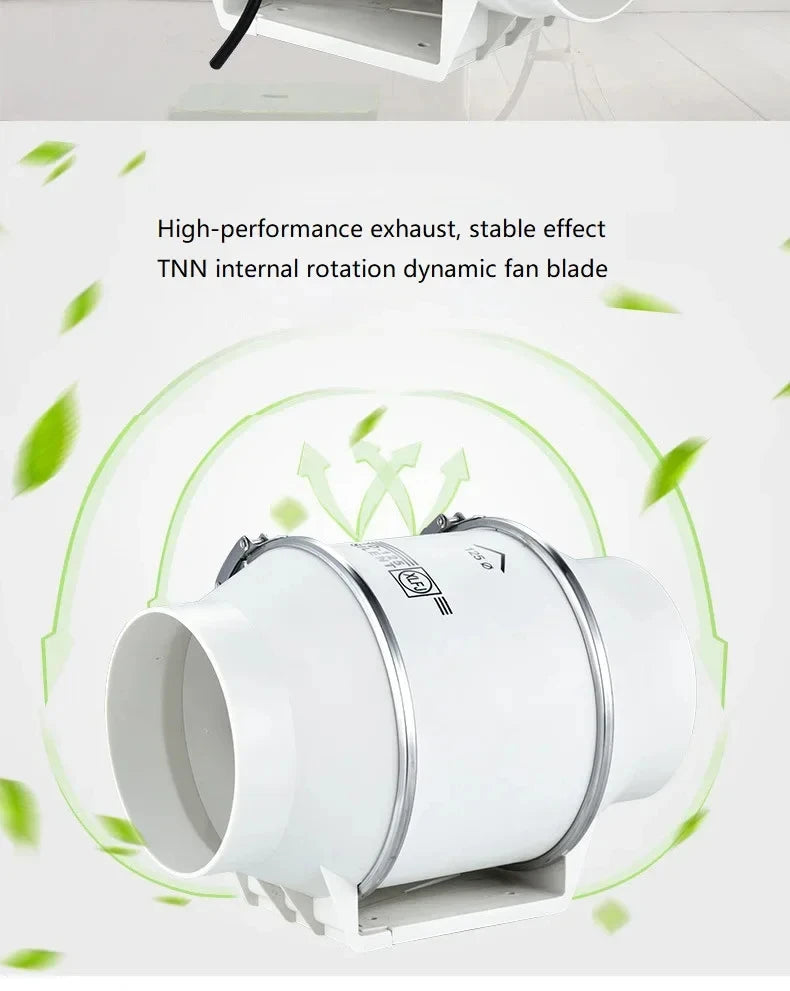Exhaust Pipe Fan Ventilation Fan Pipe Fan Inline Duct Fan Ventilation Exhaust Blower Fans Quiet For Ducting