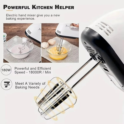 7-Speed Handheld Electric Egg Beater Mini Automatic Mixer for Egg White And Cream with EU/US Plug Household Kitchen Tool