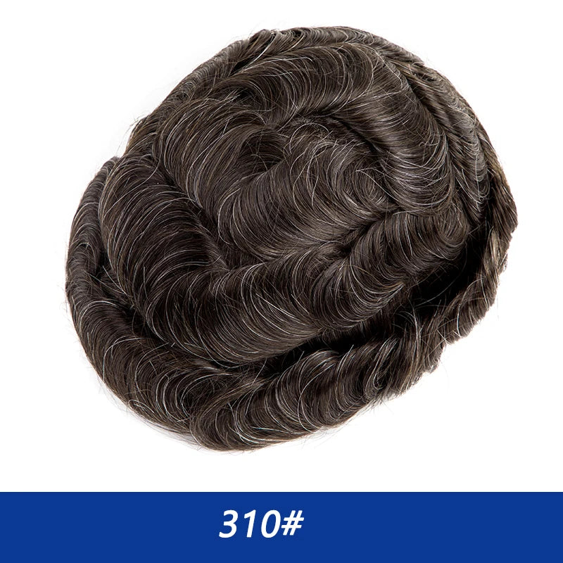 Australia Toupee Men Lace and PU Base Breathable Men's Wig For Men Capillary Prosthesis Replacement Natural Hairline System