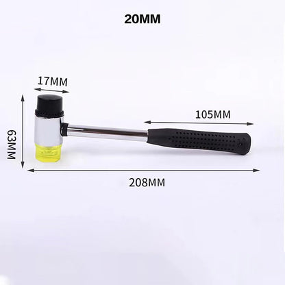 Hammer Double Face Soft Tap Rubber Hammer 20/30/35mm Multifunctional Glazing Window Beads Hammers Nylon Head Rubber Mallet