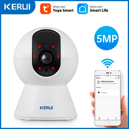 KERUI Mini Indoor Wireless 5MP WiFi IP Camera Home Security CCTV Surveillance Camera With Tuya Smart Auto Tracking Onvif