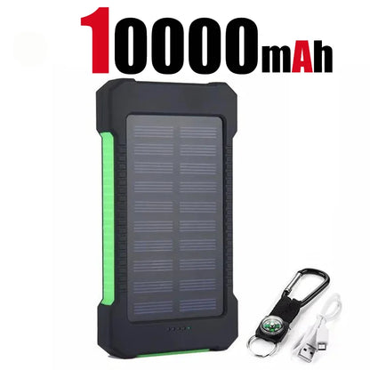 500000mAh Waterproof Outdoor Solar Power Bank Dual USB Travel Portable Solar Phone Charger Solar Powerbanks For Camping