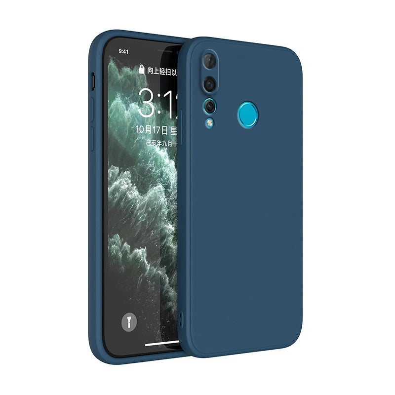 Square Liquid Silicone Phone Case for Huawei Y6P Y7P 2020 P40 lite E Y6 Y6S Y7 Y9 Prime 2019 P smart Z P30 Lite Back Cover Case