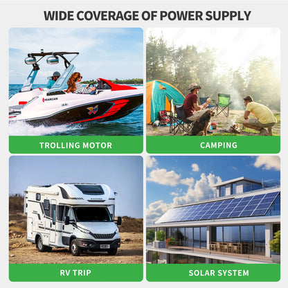 MFUZOP 12V 100Ah LiFePO4 Battery with Low-Temp Protection, Built-in 100A BMS, Max. 15000 Cycles, Perfect for Trolling Motors, RV