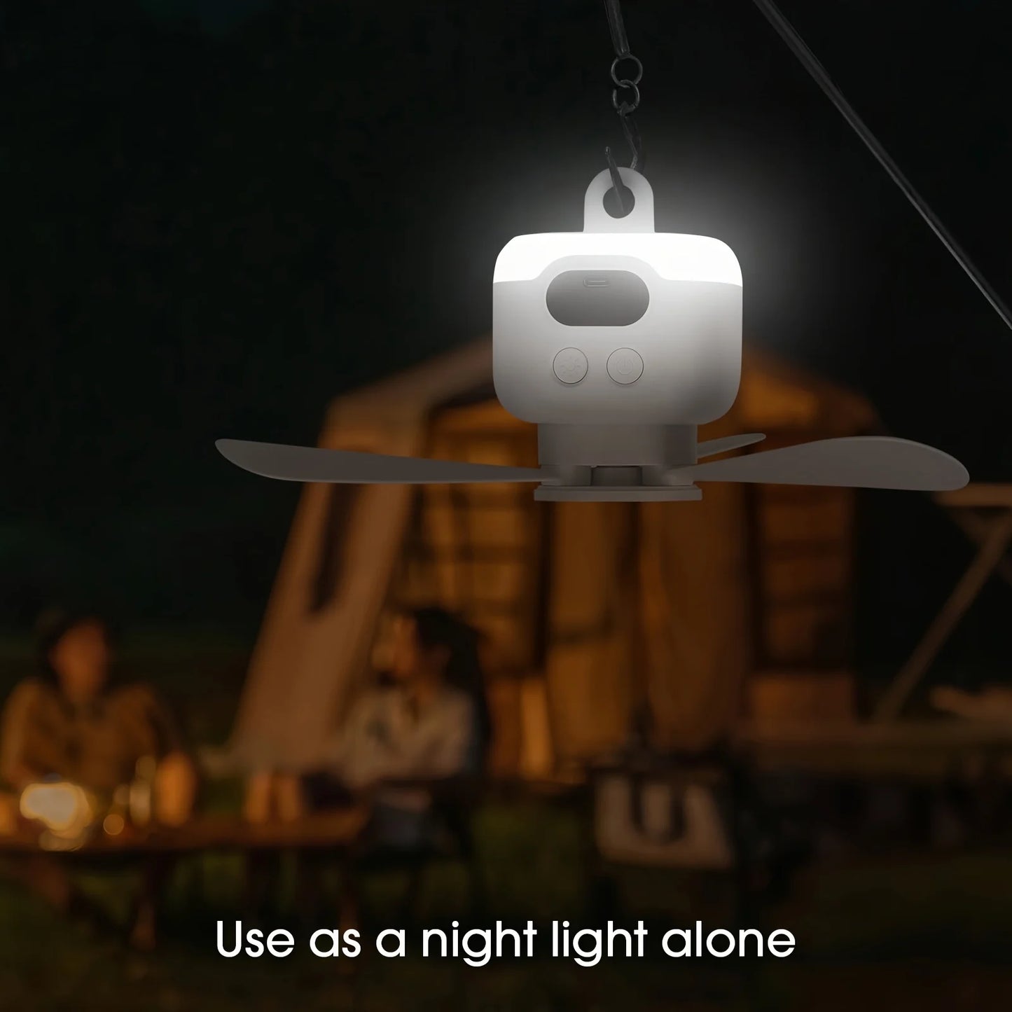 Portable Ceiling Fans 8000mAh Outdoor Camping Fan Tent Ventilator Cooler Rechargeable Electric Fan Remote Control LED Lighting