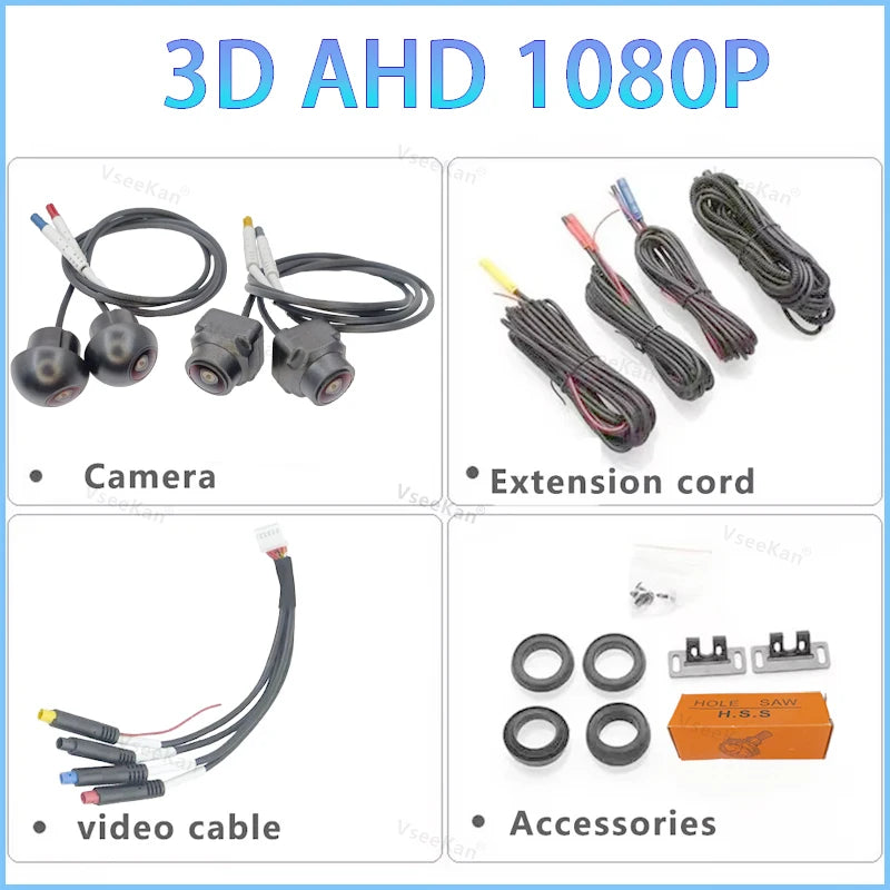 Car 360° panoramic system camera for Android multimedia screen, Android multimedia system with 360APP function