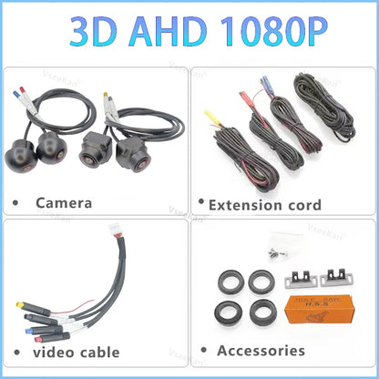 Car 360° panoramic system camera for Android multimedia screen, Android multimedia system with 360APP function
