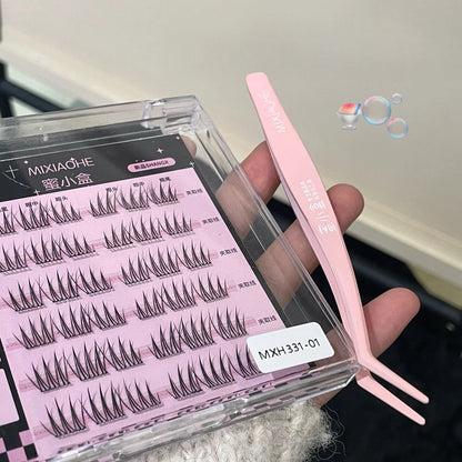 Stainless Steel False Eyelashes Tweezers Lashes Extension Clips Eyemakeup Tools Fine Tip Profession Tweezer