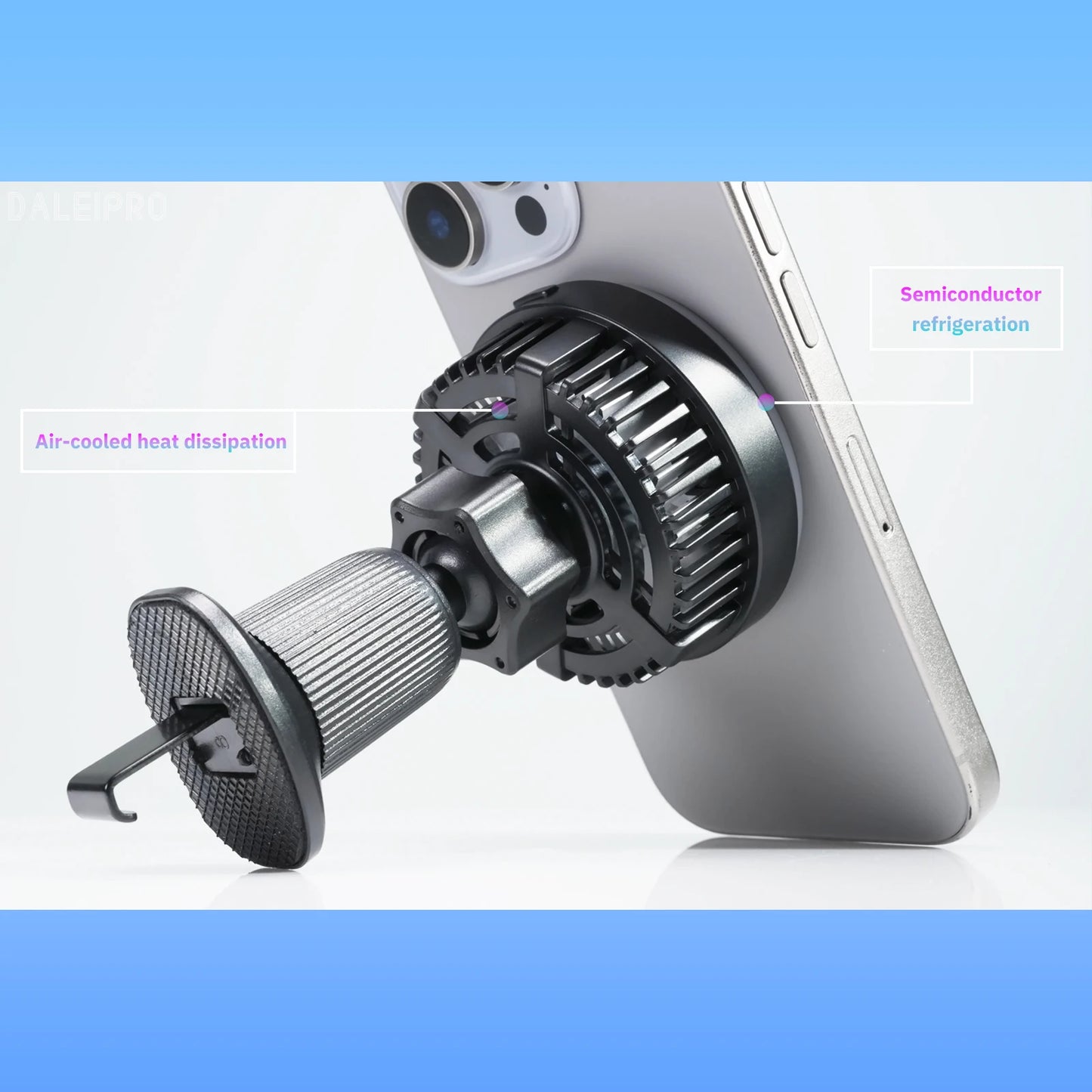 Cooling Phone Holder Car Magnetic Phone Cooler Semiconductor Active Coolers Cool Down Phone Qi 15W Magsafe Fast Wireless Charger