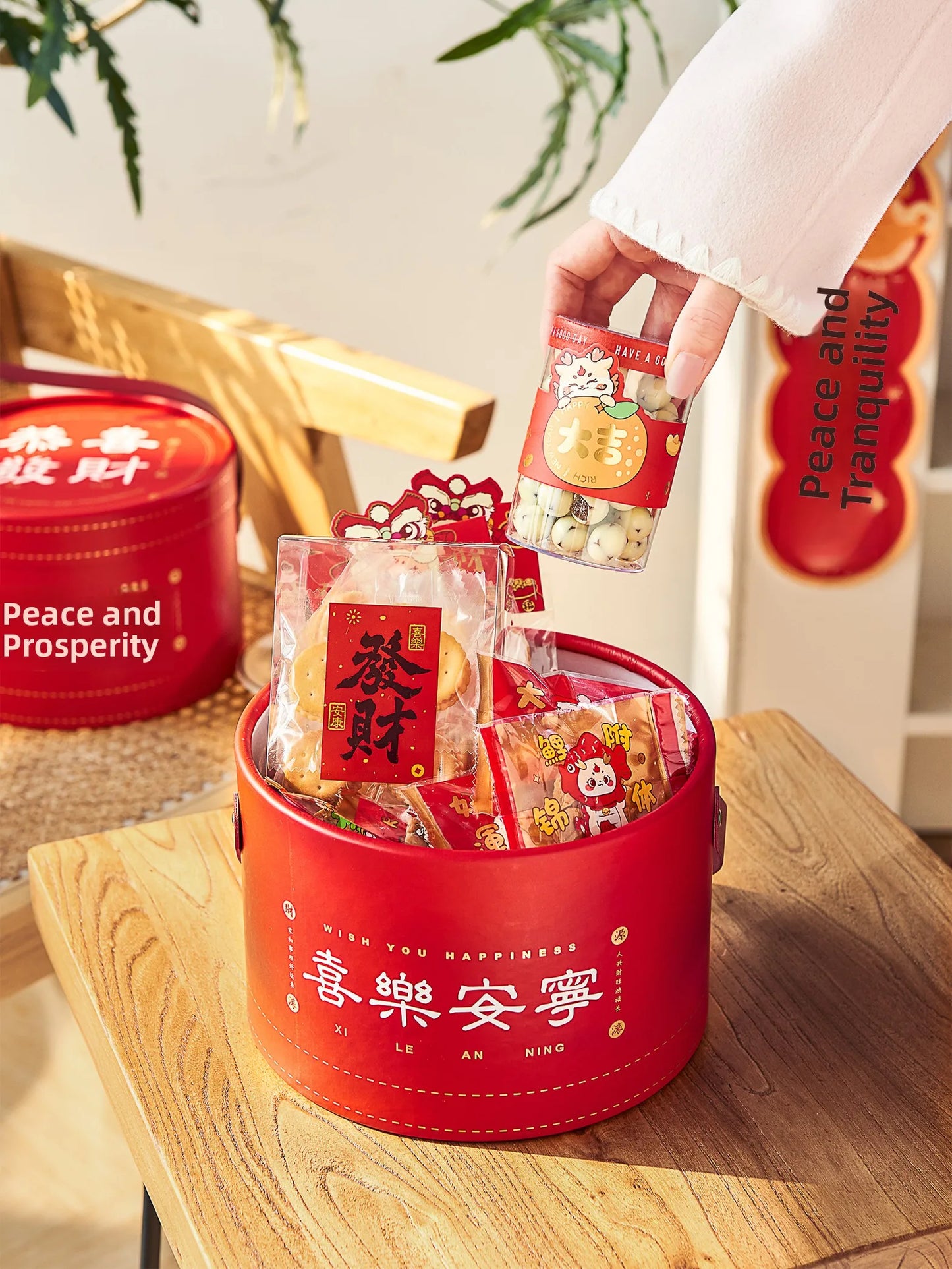 2026  Year New Year Transparent Candy Box Baking Caramel Candy Nougat Snowflake Biscuit Cookie Emp Paaging Box