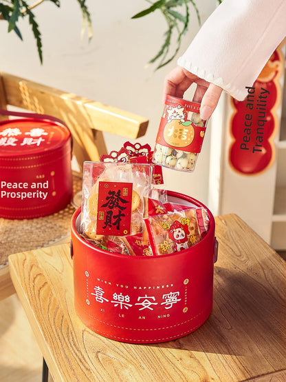 2026  Year New Year Transparent Candy Box Baking Caramel Candy Nougat Snowflake Biscuit Cookie Emp Paaging Box