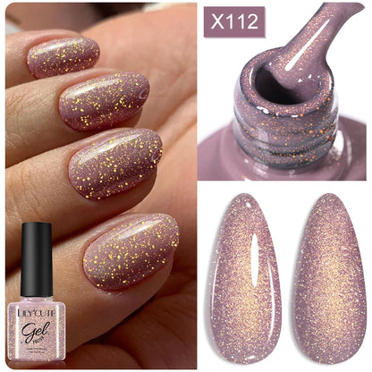 LILYCUTE 7ml Brown Red Purple Nail Gel Polish Coffee Color Series Semi Permanent UV Gel Soak off Nail Gel Varnishes For Nail Art