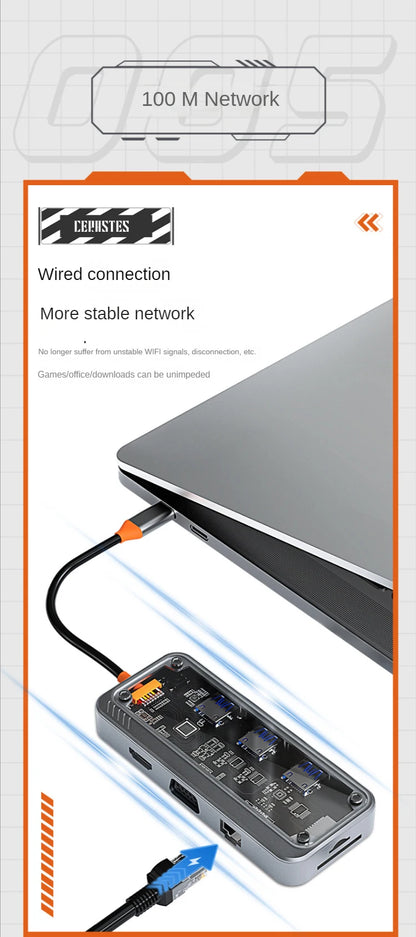 USB Type-C Hub with HDMI - Essential PC Accessories Docking Station Compatible with MacBook Pro Air  Mini and Laptops usb 3.0