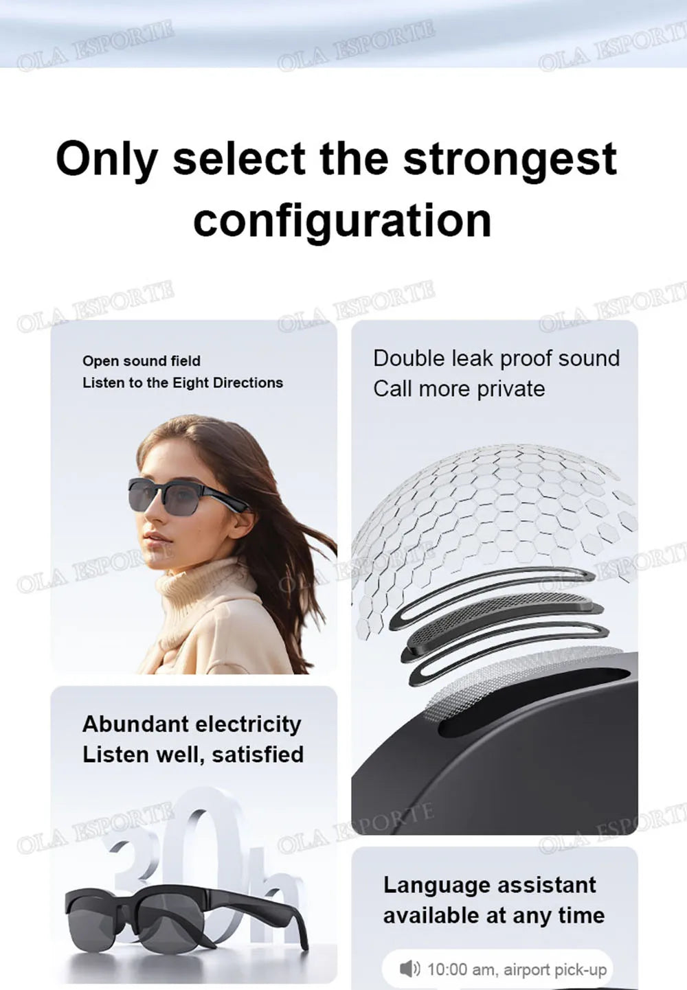 New Camera Control Smart Glasses 2025 Music Sunglasses Headphones Wireless Bluetooth Call Headset HIFI Audio glasses For Android