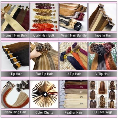 100% Human Hair Bulk No Weft Remy Vietnam Hair Straight Hair Bundles Real Natural Black Hair 613 Blonde 30inch For Braiding