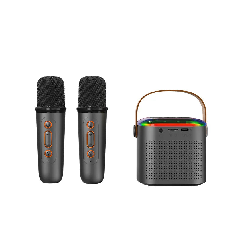 Wireless Speaker Microphone Karaoke Mini Portable Audio Microphone Portable Karaoke Speaker with Mic Home Singing For Kids Gift