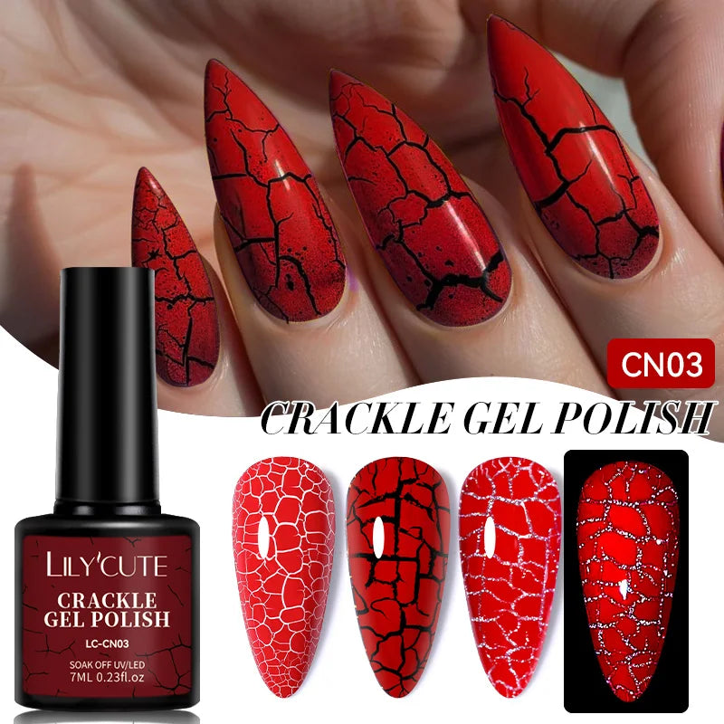 LILYCUTE Ancora Red Autumn Winter Gel Nail Polish Semi Permanent Soak Off UV LED Gel Varnish Manicure Nail Supplies