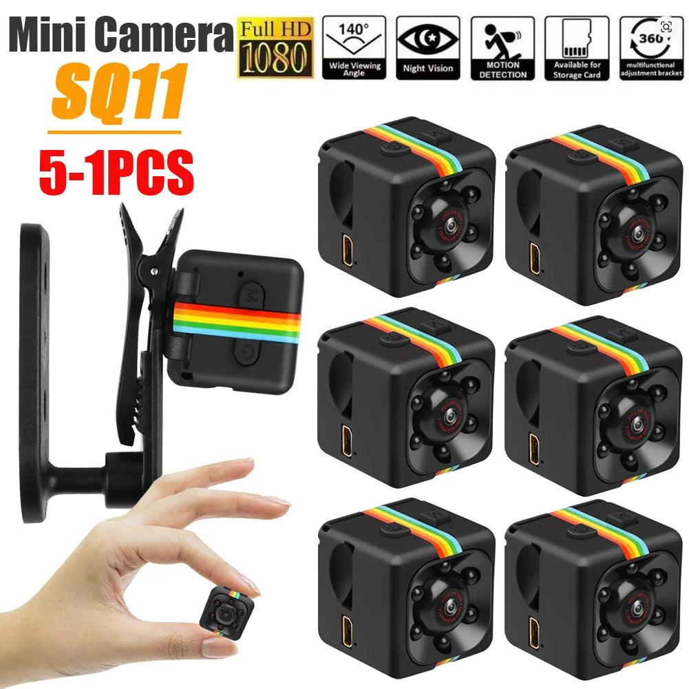 5-1PCS SQ11 Mini Camera Full HD 960P Camcorder Motion Sensor Night Vision Micro Camera DVR Sport DV for Windows 7/2000/XP/Vista