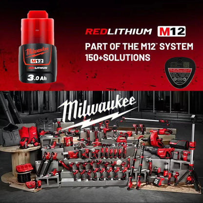 Original Milwaukee M12 battery 12V  3AH, M12HB2, M12HB3 M12-18FC charger 48-11-2402 48-11-2411 Milwaukee power tool battery