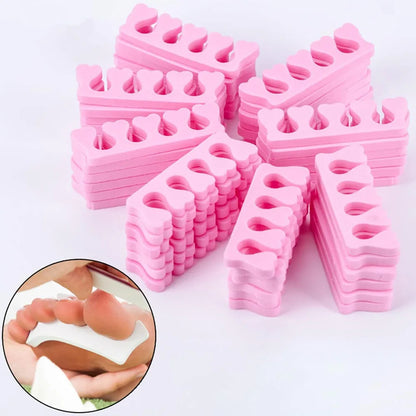 50 pairs Soft Toe Separators Fingers Foots Nail Art Tools Flexible Heart Design Nail Art Practice Manicure Pedicure Foot 2030