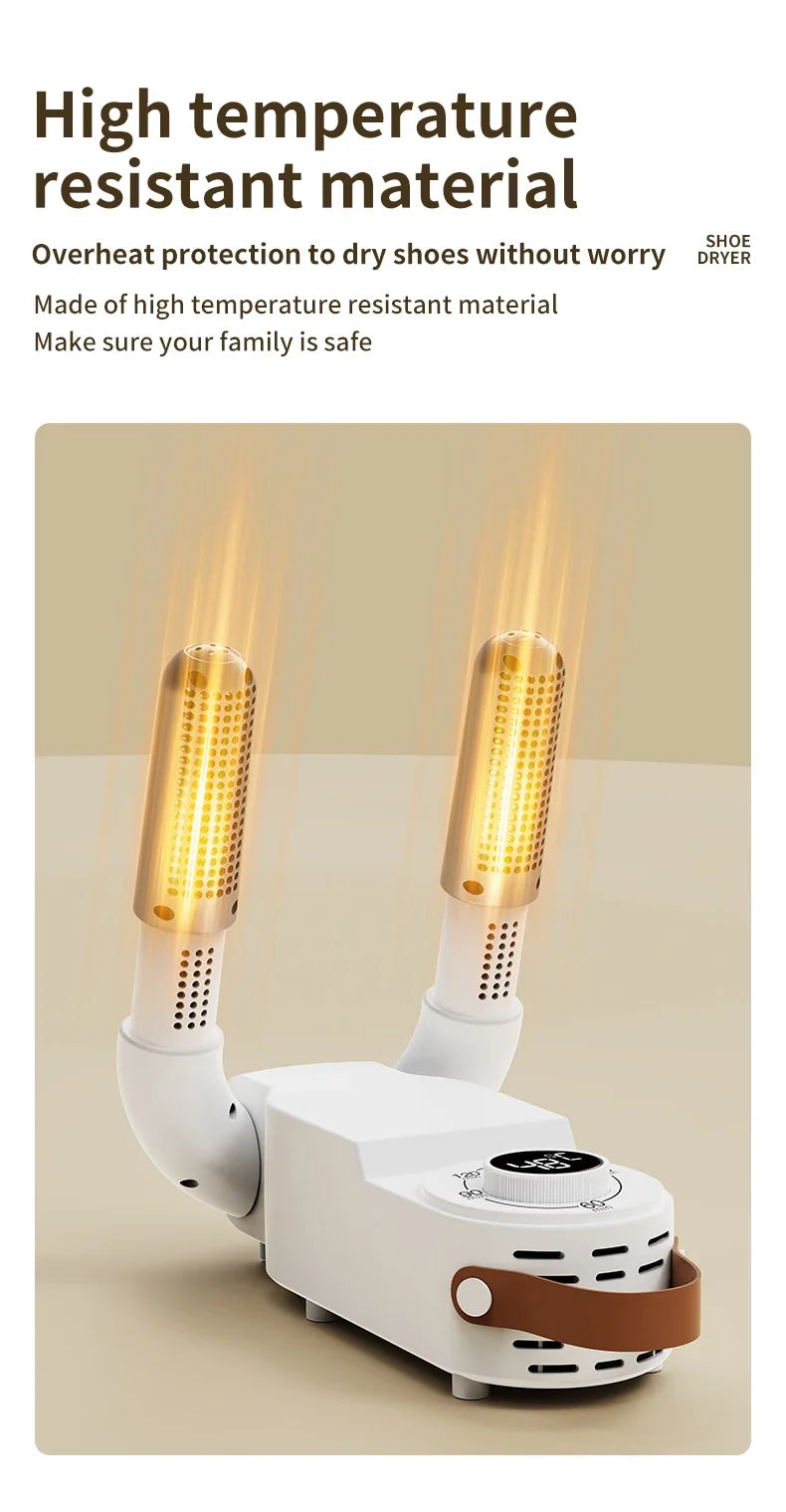 Adjustable Dryer  Shoe Dryer Intelligent Timer Quick Drying Deodorizing Sterilizing Shoe Dryer Household Shoe Warmer Heater
