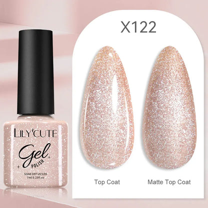LILYCUTE 7ml Brown Red Purple Nail Gel Polish Coffee Color Series Semi Permanent UV Gel Soak off Nail Gel Varnishes For Nail Art