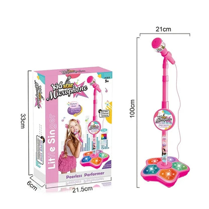 Kids Toys Karaoke Microphone with Stand Singing Song musical instruments Toys with Light Educational development games Children